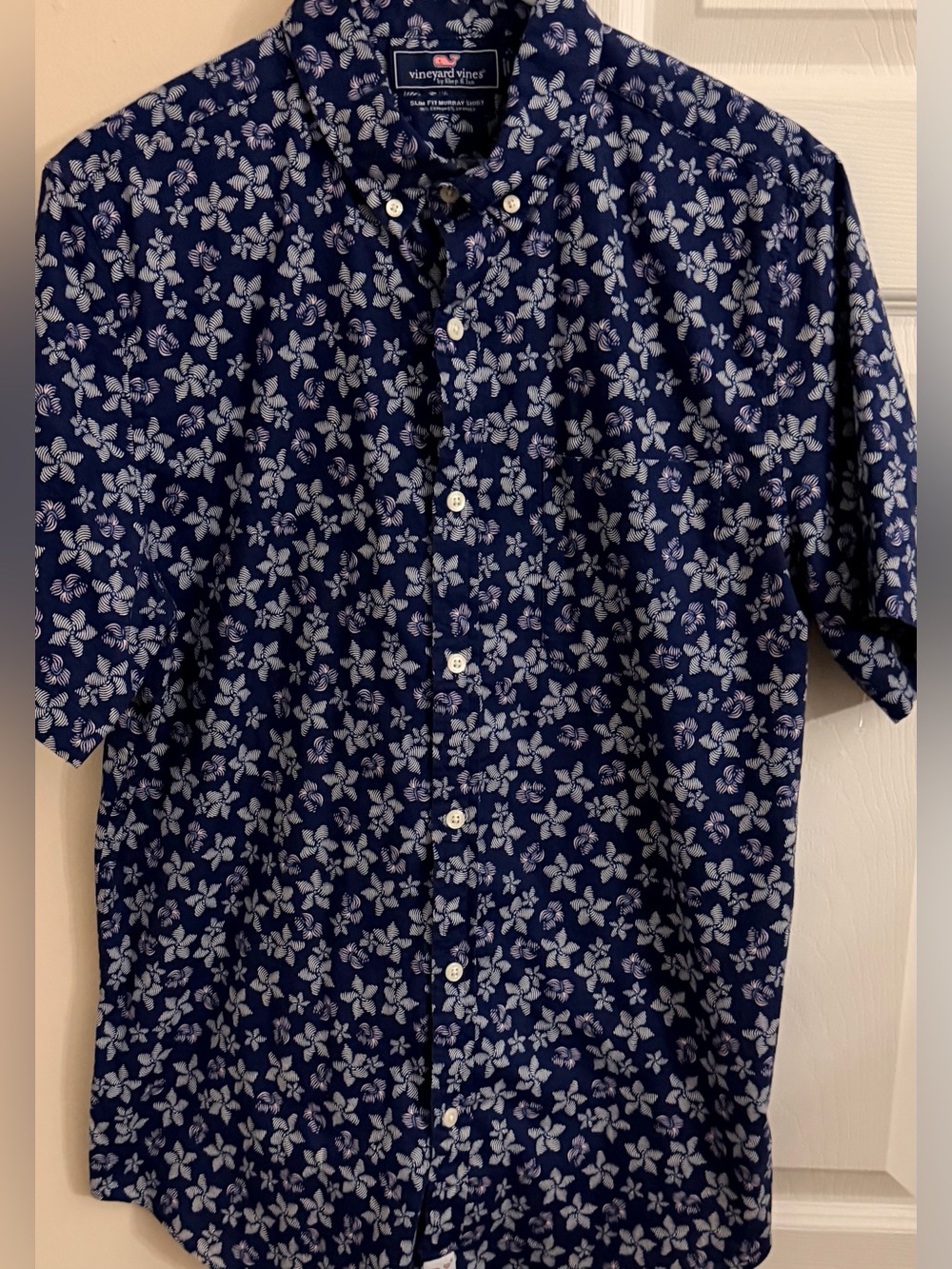 Vineyard Vines SlimFit Murray Floral Print Men’s M Short Sleeve Button Down